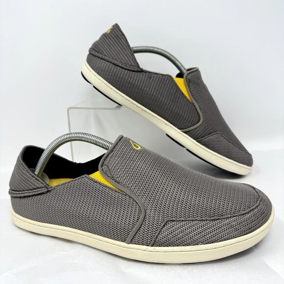 Olukai Nohea Mesh Loafers Mens 10 Gray Casual Slip On Shoes 10188-RK12 Preppy - Picture 1 of 8